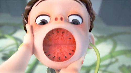 飞吻吐彩虹吃瓜,吃瓜群众乐翻天